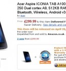 Acer Iconia Tab A100 gets £299.99 UK price tag