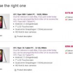 PC World listing Wi-Fi only HTC Flyer at £479
